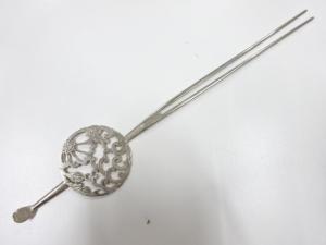 アンティーク　彫金　透かし　簪